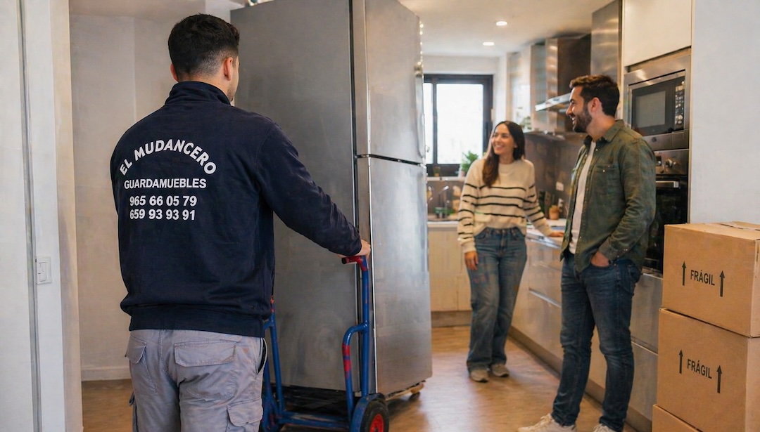 entrega y colocación en mudanza